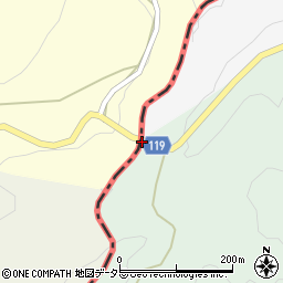 蒲生峠周辺の地図