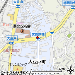 港北区総合庁舎前周辺の地図
