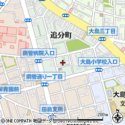 神奈川県川崎市川崎区追分町12-4周辺の地図