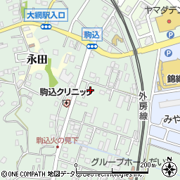千葉県大網白里市駒込1374-2周辺の地図