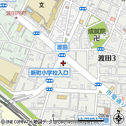 ピザハット　川崎渡田店周辺の地図