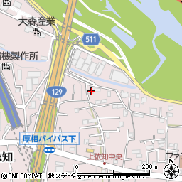 神奈川県厚木市上依知224周辺の地図