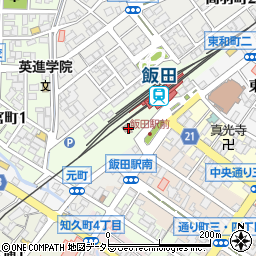 飯田警察署飯田駅前交番周辺の地図