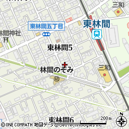 神奈川県相模原市南区東林間5丁目13周辺の地図