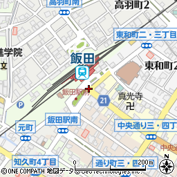 飯田駅前周辺の地図