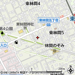 神奈川県相模原市南区東林間5丁目17周辺の地図
