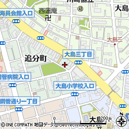 神奈川県川崎市川崎区追分町6-13周辺の地図