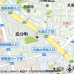 神奈川県川崎市川崎区追分町6-14周辺の地図