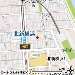 神奈川県横浜市港北区北新横浜1丁目1-7周辺の地図