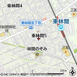 神奈川県相模原市南区東林間5丁目周辺の地図