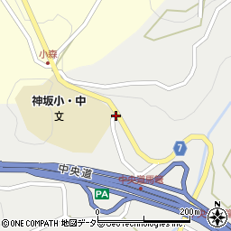 神坂小学校前周辺の地図