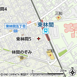 神奈川県相模原市南区東林間5丁目4周辺の地図