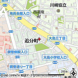 神奈川県川崎市川崎区追分町6-18周辺の地図