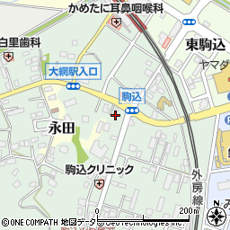 千葉県大網白里市駒込1389-7周辺の地図