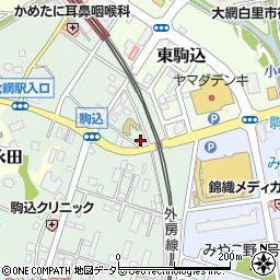 千葉県大網白里市駒込490周辺の地図