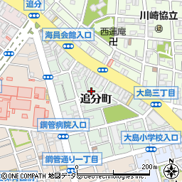 神奈川県川崎市川崎区追分町5-7周辺の地図