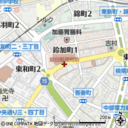 飯田郵便局前周辺の地図