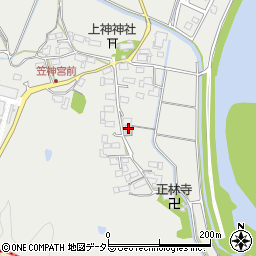 岐阜県美濃市笠神377周辺の地図