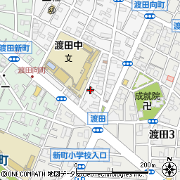 ナビパーク渡田向町第１駐車場周辺の地図