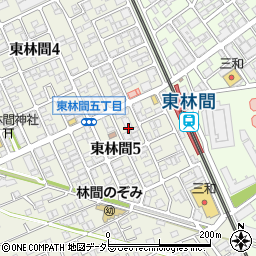 神奈川県相模原市南区東林間5丁目11周辺の地図