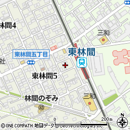 神奈川県相模原市南区東林間5丁目3周辺の地図