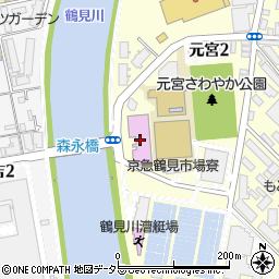 横浜市鶴見スポーツセンター周辺の地図