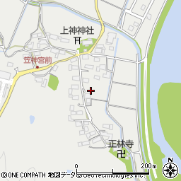 岐阜県美濃市笠神376周辺の地図