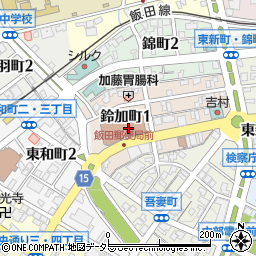 飯田郵便局周辺の地図