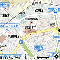 飯田郵便局　荷物集荷周辺の地図