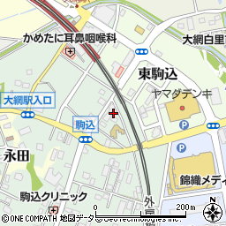 千葉県大網白里市駒込496周辺の地図