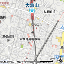 ホワイト急便大倉山中央店周辺の地図