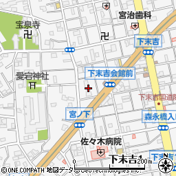 神奈川県横浜市鶴見区下末吉4丁目2周辺の地図