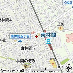 神奈川県相模原市南区東林間5丁目2周辺の地図