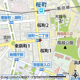 長野県飯田市桜町周辺の地図