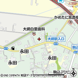 千葉県大網白里市駒込1566-1周辺の地図
