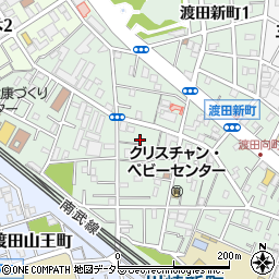 神奈川県川崎市川崎区渡田新町3丁目8周辺の地図