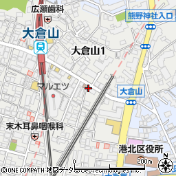 おかしのまちおか大倉山店周辺の地図