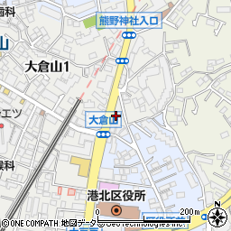 港北警察署大倉山交番周辺の地図