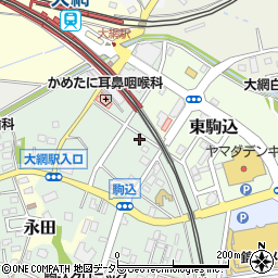 千葉県大網白里市駒込455-2周辺の地図