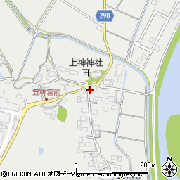 岐阜県美濃市笠神354周辺の地図