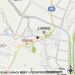 岐阜県美濃市笠神619周辺の地図