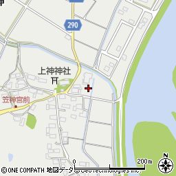 岐阜県美濃市笠神341周辺の地図