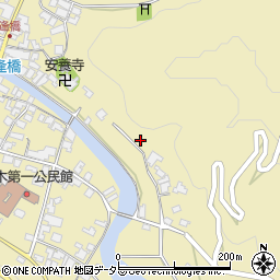 喬木村公民館・集会場寺の前集落センター周辺の地図