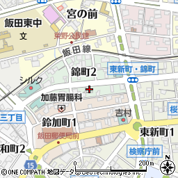 長野県飯田市錦町2丁目3周辺の地図