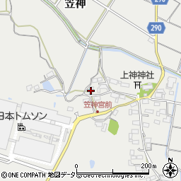 岐阜県美濃市笠神603周辺の地図