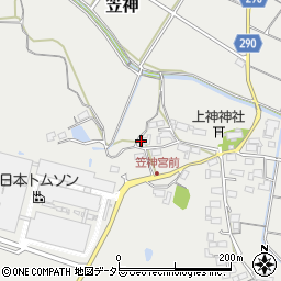 岐阜県美濃市笠神604-1周辺の地図