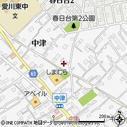 神奈川県愛甲郡愛川町中津1443-8周辺の地図