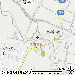 岐阜県美濃市笠神600周辺の地図