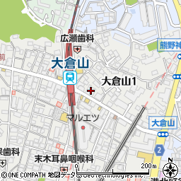 横浜銀行大倉山支店周辺の地図