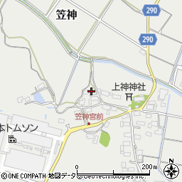 岐阜県美濃市笠神598周辺の地図